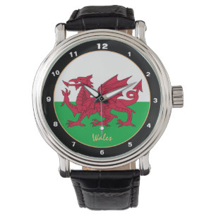 Trendy Welsh Flag Watch, Wales fashion /design Armbanduhr