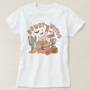 Trendy Western Cowgirl Howdy Hexe Halloween T-Shirt