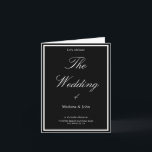 Trendy White and Black Formal Simple Chic Hochzeit Einladung<br><div class="desc">Zeitloser Chic: Erzählen Sie Ihre Liebe mit einer schlichten Schwarz-Weiß-Einladung zur Hochzeit. Dieses elegante Design verbindet moderne Einfachheit mit einer Touch von Eleganz,  perfekt für Ihren besonderen Tag.Genießen Sie!!</div>