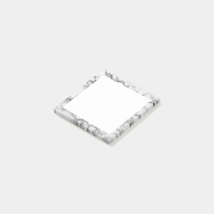 Trendy White Marble Stone Gerahmt Luxus Post-it Klebezettel