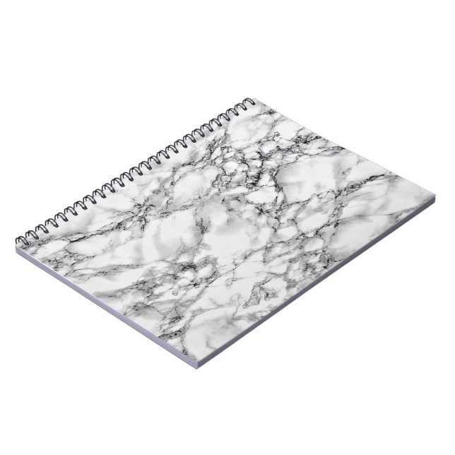 Trendy White Marble Stone Notizblock (Linke Seite)