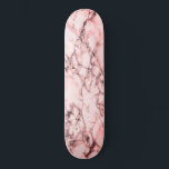 Trendy White Marble Stone - Rose Skateboard<br><div class="desc">Trendy White Marble Stone</div>