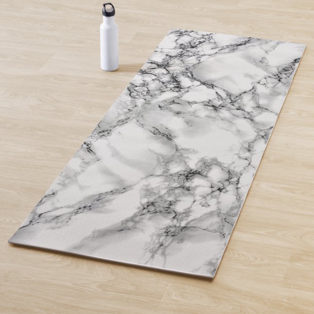 Trendy White Marble Stone Yogamatte (Beispiel)