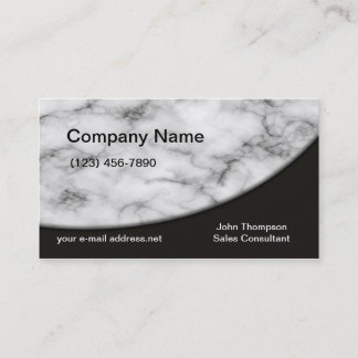 Trendy White Marble Visitenkarte