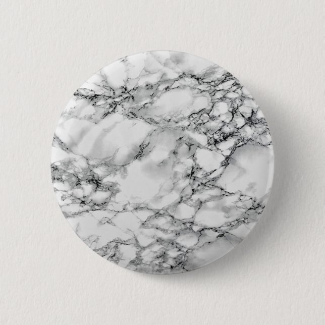 Trendy White Marmorstein - Button (Vorderseite)
