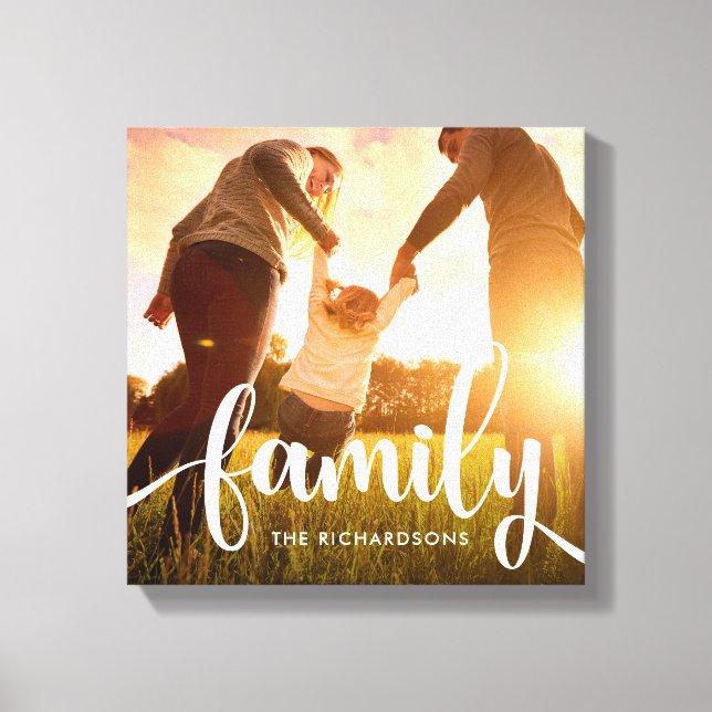 Trendy White Overlay | Ihr Foto Leinwanddruck (Vorderseite)