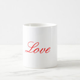 Trendy White Red Liebe Wedwriting Handwriting Name Kaffeetasse