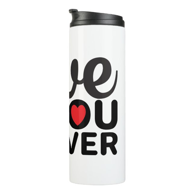 Trendy White valentine's day Tumbler for Drinking Thermosbecher (Nach rechts gedreht)
