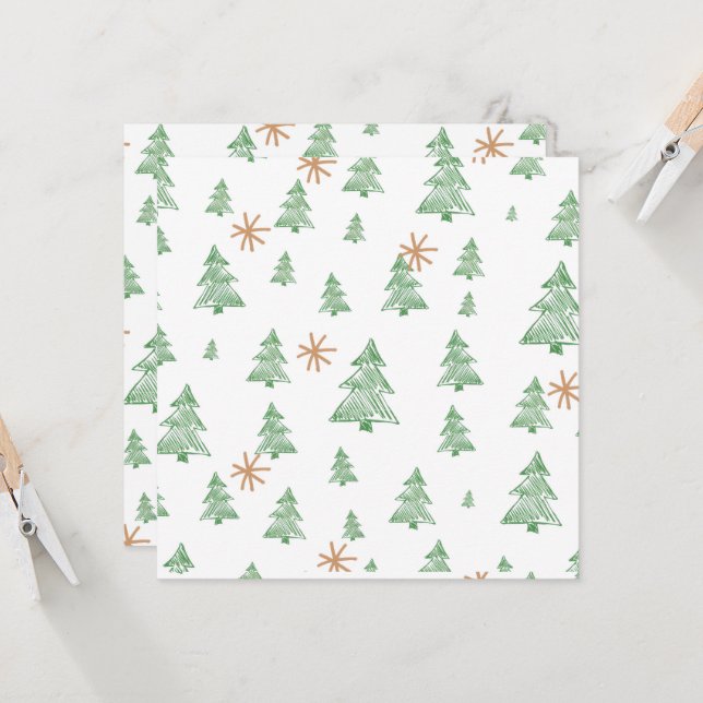 Trendy Winter Unique Christmas Tree Stars (Vorderseite/Rückseite Beispiel)