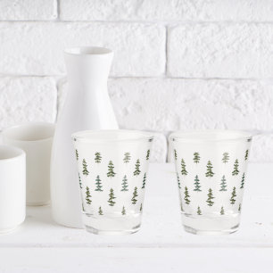 Trendy Winter   Weihnachtsbaummuster Schnapsglas