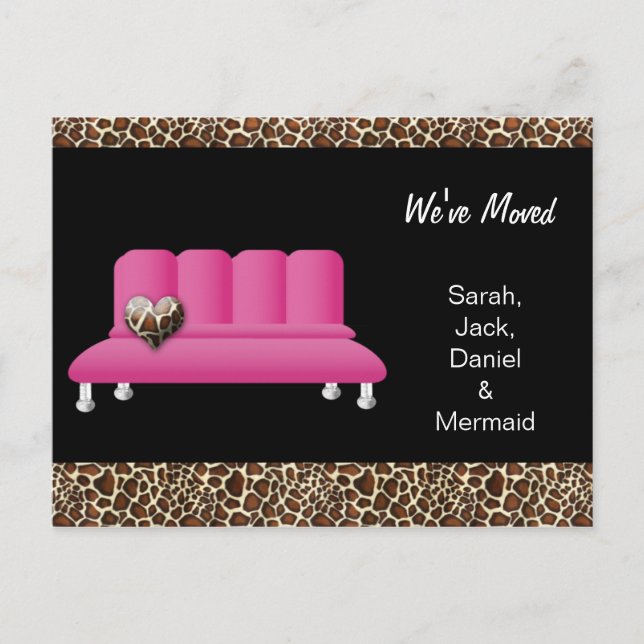 trendy wir haben Postkarte verschoben (Vorderseite)