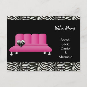 trendy wir haben Postkarte verschoben