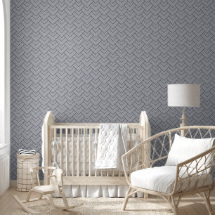 Trendy Wohngestaltung Navy Blue Grau geometrische Tapete