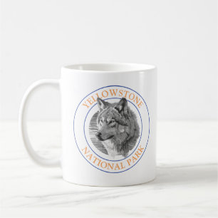 Trendy Wolf Art 4 Yellowstone National Park Kreis Kaffeetasse