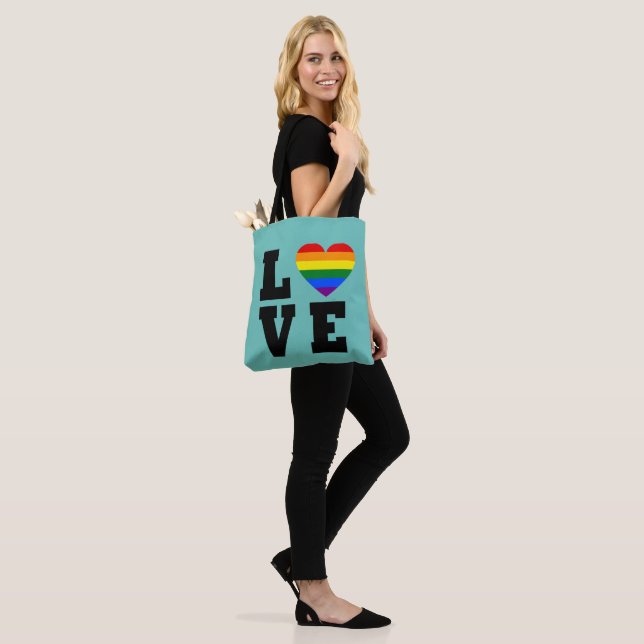 Trendy Womens Stacks Liebe Rainbow Lässig (Am Model)