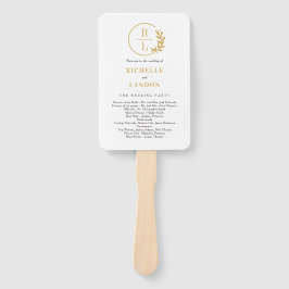 Trendy Wreath EDITABLE COLOR Wedding Program Fan Fächer