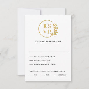 Trendy Wreath EDITABLE COLOR Wedding RSVP Card Einladung
