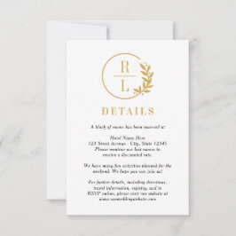 Trendy Wreath EDITABLE FARBE Wedding Details Card Einladung