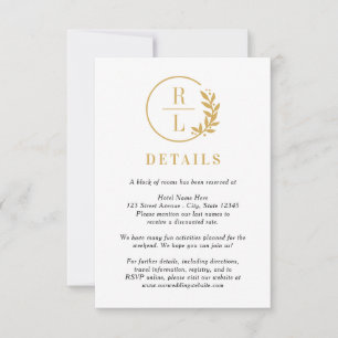 Trendy Wreath EDITABLE FARBE Wedding Details Card Einladung