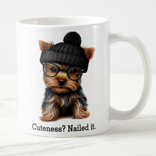 Trendy Yorkie mit Coolen Hipster Vibes Kaffeetasse