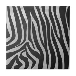 Trendy Zebra Animal Print Muster erstellt von Imag Fliese