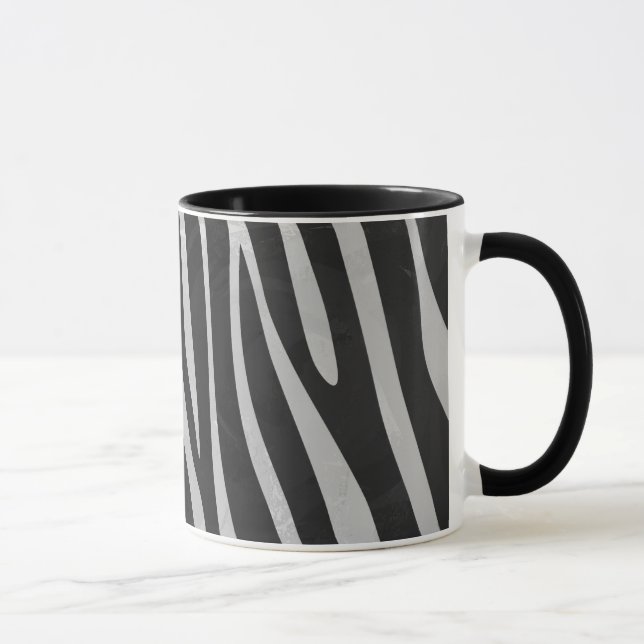 Trendy Zebra Animal Print Muster erstellt von Imag Tasse (Rechts)