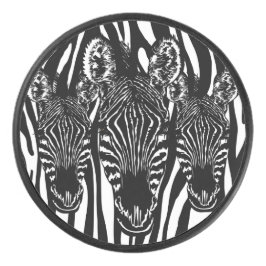 Trendy Zebra Herd auf Zebra Print Eishockey Puck
