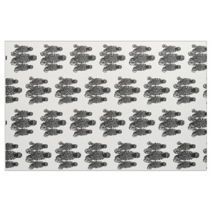 Trendy Zebra Herd auf Zebra Print Stoff