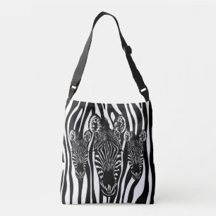 Trendy Zebra Herd auf Zebra Print Tragetaschen Mit Langen Trägern