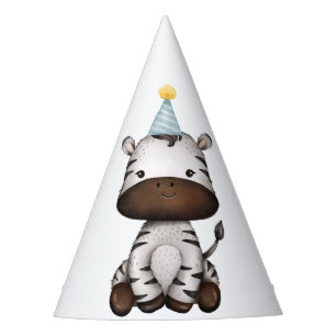 Trendy Zebra Party Animal Jungle Wild One Birthday Partyhütchen