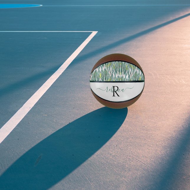 Trendy Zebra Pattern | Monogramm Basketball (Von Creator hochgeladen)