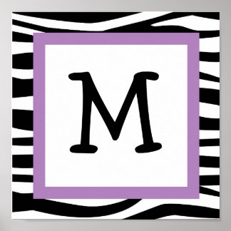 Trendy Zebra Print Kinderzimmer Wall Art Name Prin Poster