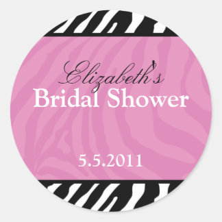 Trendy Zebra Stripe Anpassbare Gefälligkeitskleber Runder Aufkleber