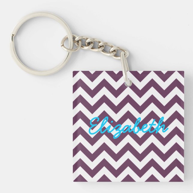 Trendy Zickzack Acrylic Schlüsselanhänger (Vorderseite)