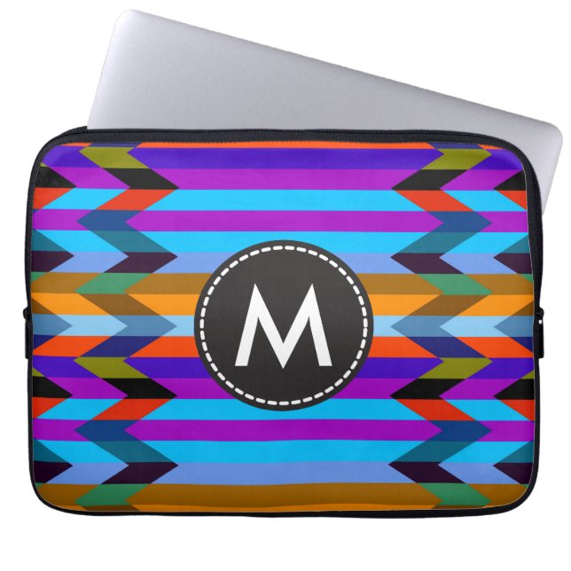 Trendy Zickzack Stripes Muster #18 Laptopschutzhülle (Vorderseite)