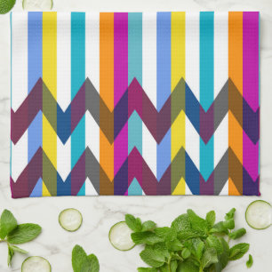 Trendy Zickzack Stripes Muster #21 Handtuch