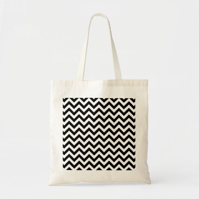 Trendy Zickzack Tote Bag Tragetasche (Vorne)