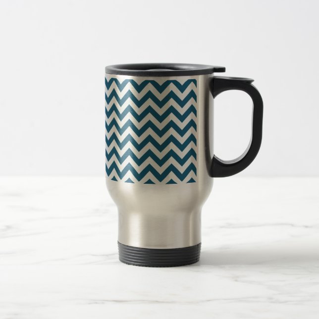 Trendy Zickzack Travel Mug Reisebecher (Rechts)