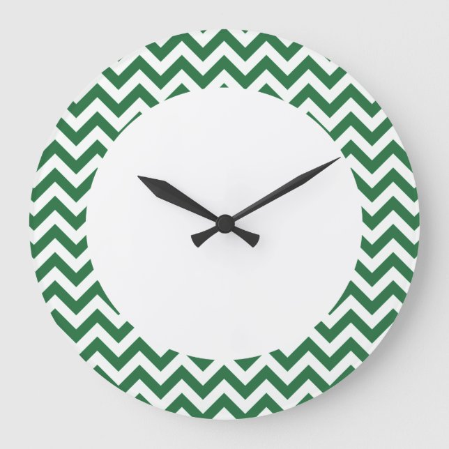 Trendy Zickzack Wall Clock Große Wanduhr (Vorderseite)
