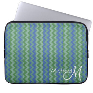 Trendy Zickzack Zigzag Custom Monogram 8 Laptopschutzhülle