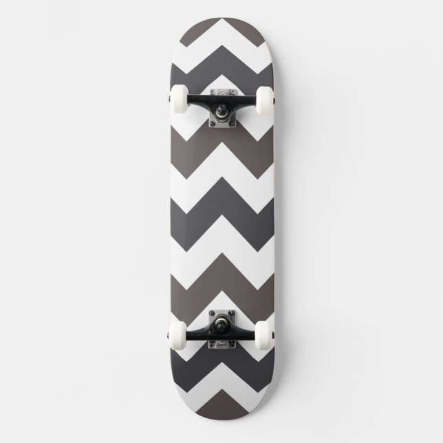 Trendy Zickzack Zigzag Muster 8 Skateboard (Vorderseite)