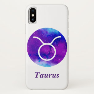 Trendy Zodiac Sign Taurus Lila Nebel Case-Mate iPhone Hülle