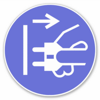 Trennen des Hauptsteckplatzes Aufkleber