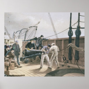 Trennen des Kabels nach dem ersten Unfall an Bord Poster