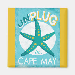 Trennen Sie im See Cape May Starfish-Strand Magnet
