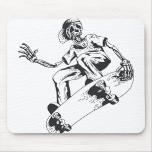 Trennen Sie Skaten Skeleton-Skateboard Mousepad