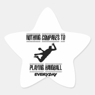 Trennen von coolen Handballdesigns Stern-Aufkleber