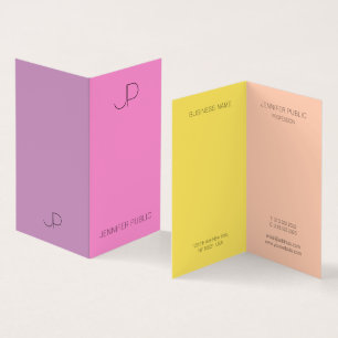 Trennen von Farben Elegante moderne Monogramm-Vorl Visitenkarten