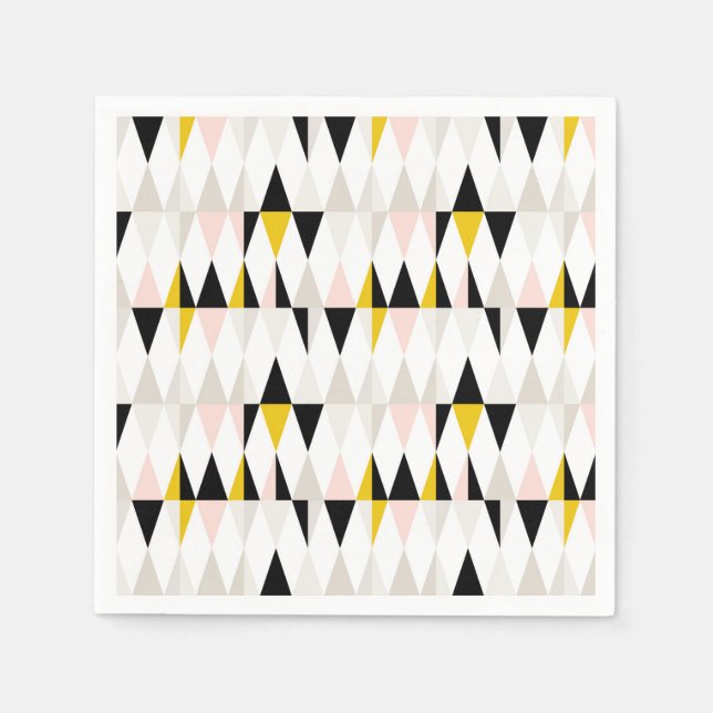 Trenngeometrisches Dreiecksmuster Serviette (Vorderseite)