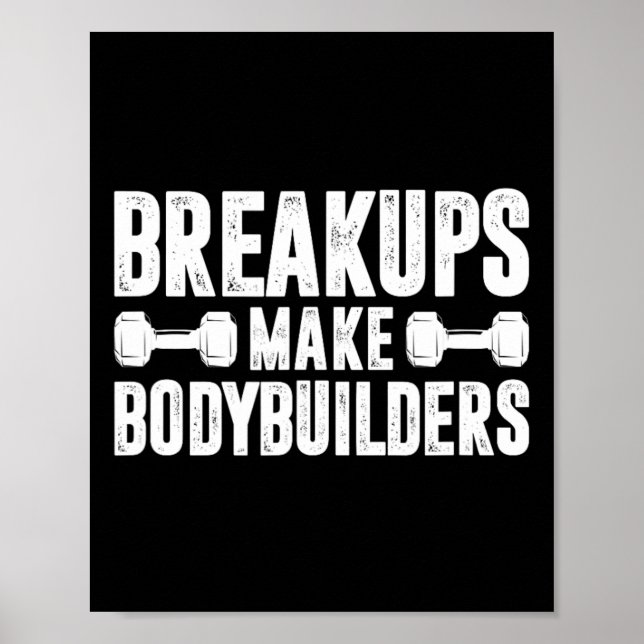 Trennlinien machen Bodybuilders zur Fitness in Poster (Vorne)